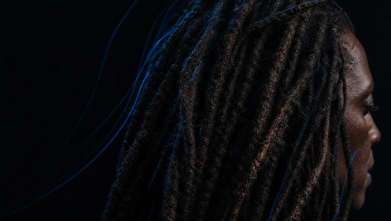 Détail de locks matures observées comme une matière vivante